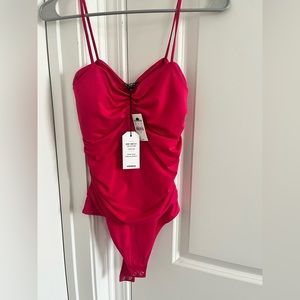 NWT Express Body Contour Hot Pink Compression Bodysuit